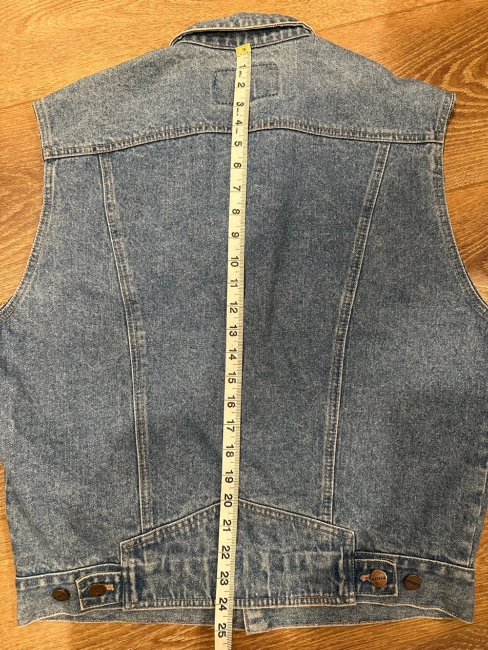 Stonewash Denim Vest - Sleeveless Men's Jean Jacket - Picture 6 of 6